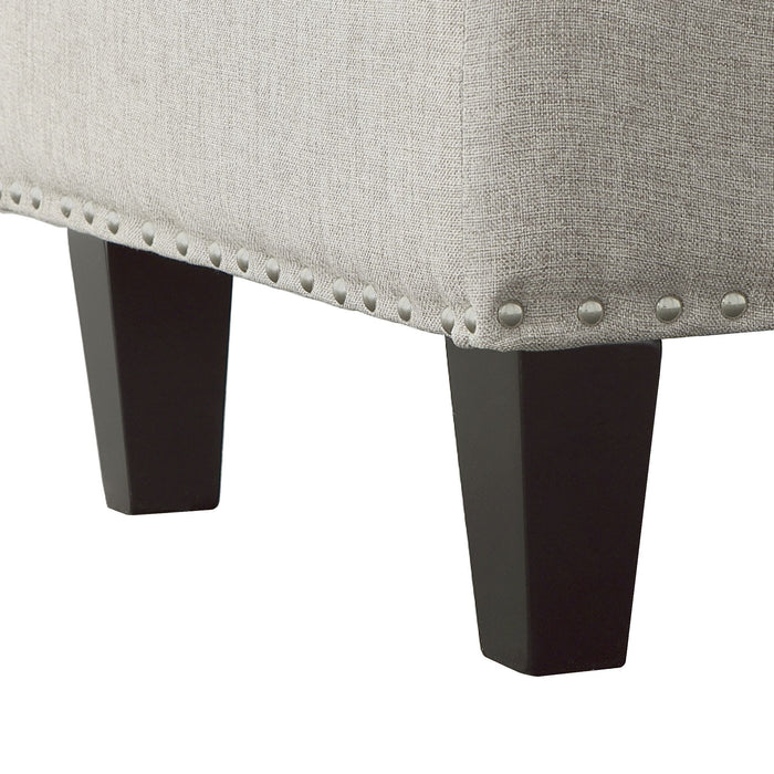 Erica - 497 Ottoman With Chrome Nail (Ista 3) - Heirloom Gray
