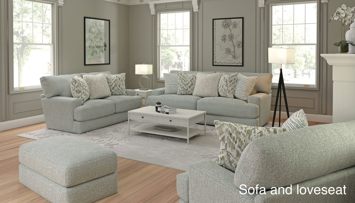 Brett Lotus Gray Sofa and Loveseat