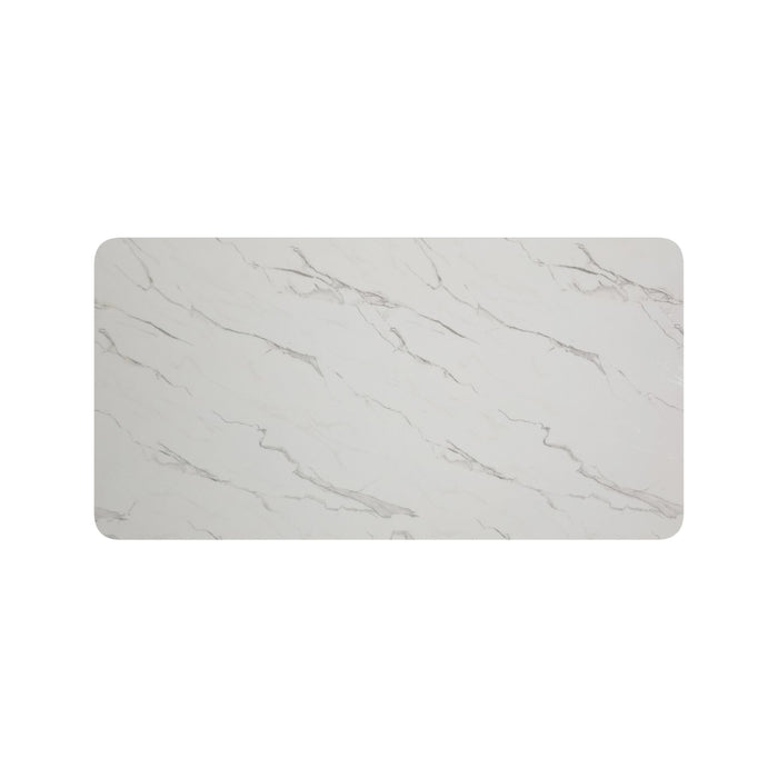 Marlene - Dining Table With White Faux Marble Top - White