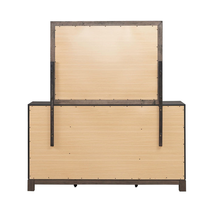 Modern Edge - Dresser & Mirror - Brown