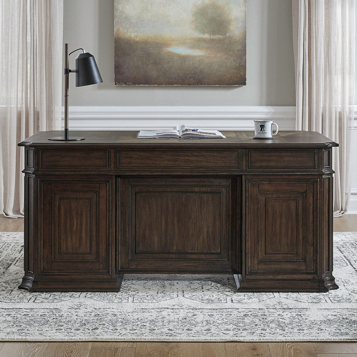 Providence Park - Jr Executive Desk - Chateau Brown