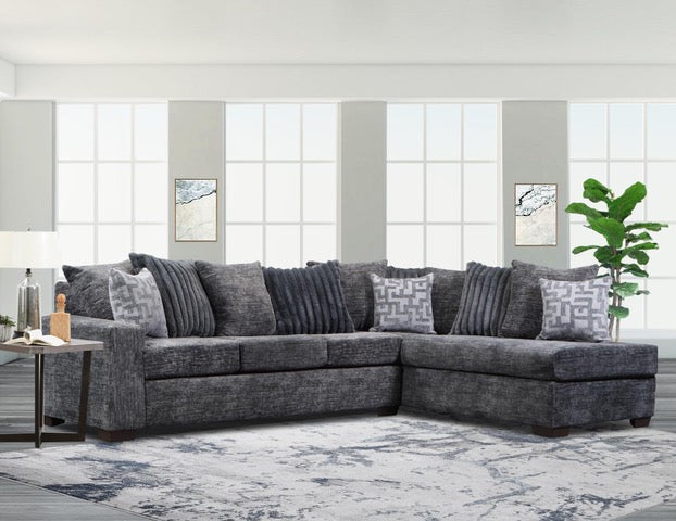 Charcoal 2-Piece Sectional
