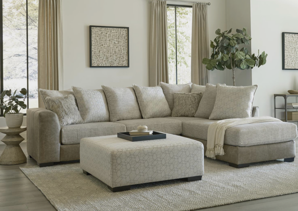 Zaftig Parchment Sectional