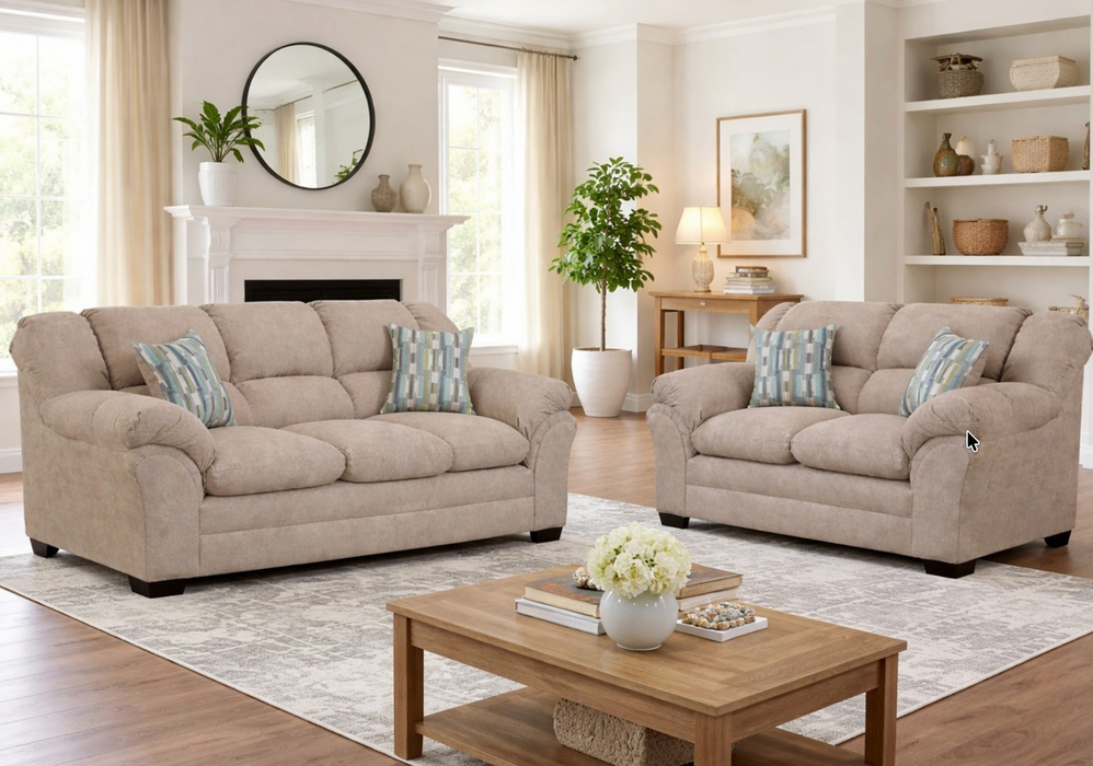 Venus Toast Sofa and Loveseat