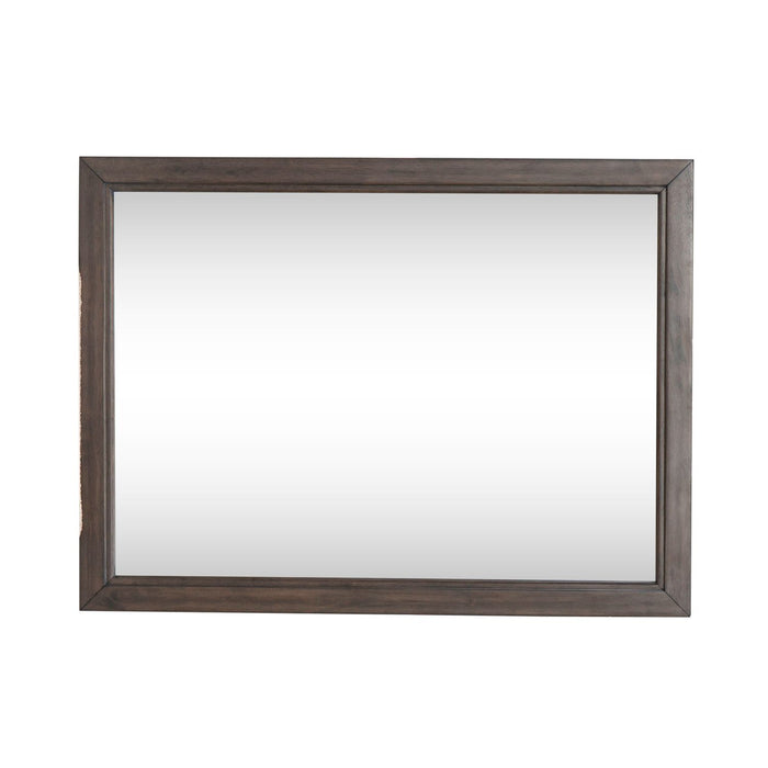 Modern Edge - Landscape Mirror - Brown