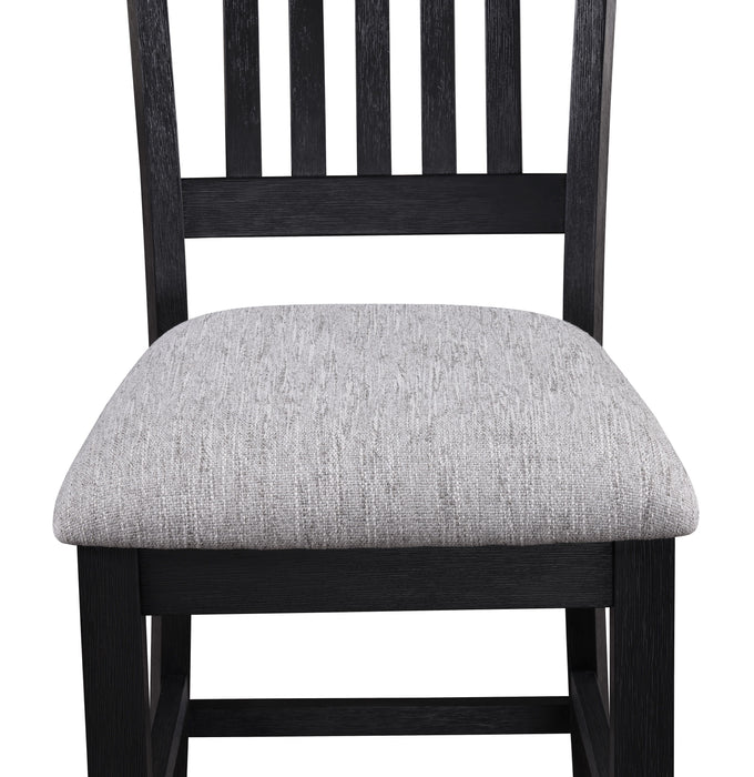 Buford - Counter Height Chair (Set of 2) - Charcoal / Light Gray