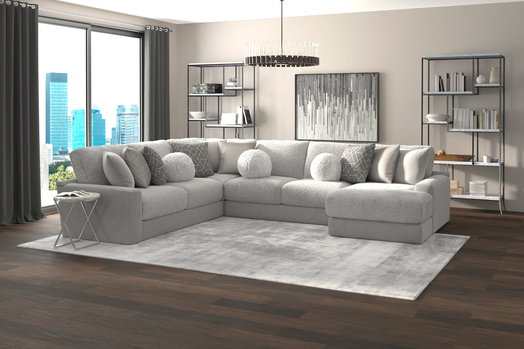 Canyon Platinum Grey 4-Piece Sectional