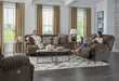 Hollifield Brown Reclining Sofa and Loveseat