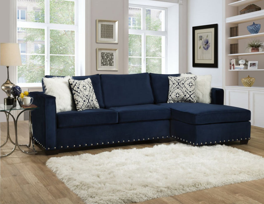 Melon Navy Sectional