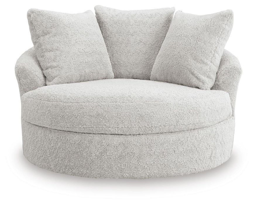 Cuddle Plush Oversized Swivel Accent Chair