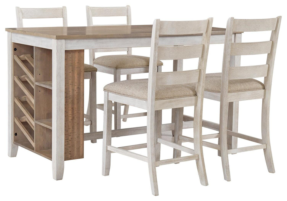 Skempton Counter Height Dining Table and 4 Barstools