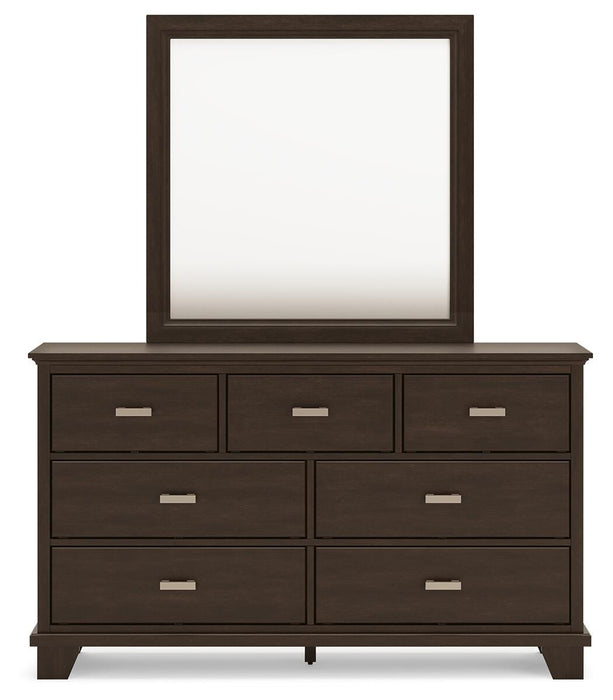 Covetown King Panel Bed, Dresser, Mirror, Chest and Nightstand
