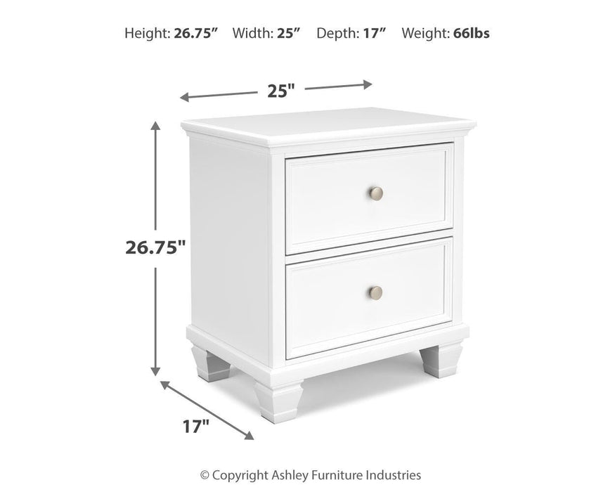 Fortman Twin Panel Bed with Mirrored Dresser, Chest and Nightstand