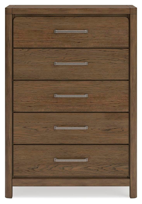 Cabalynn King Panel Bed with Storage with Mirrored Dresser, Chest and Nightstand