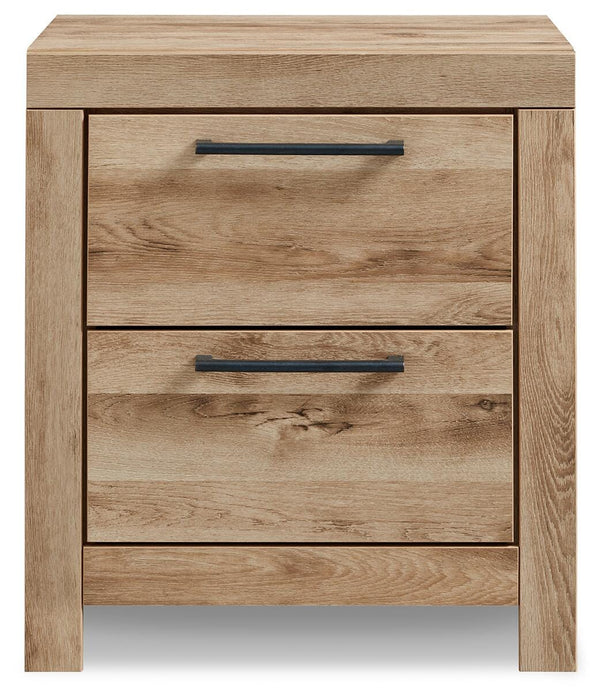 Hyanna Queen Panel Storage Bed with 1 Under Bed Storage Drawer, Dresser, Mirror, Chest and Nightstand