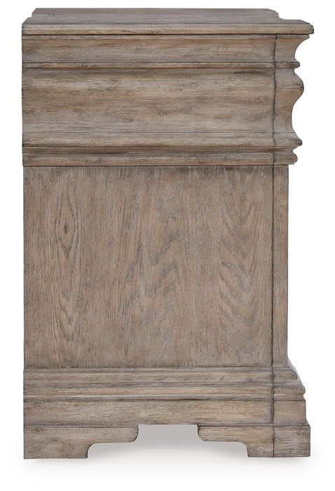 Blairhurst California King Panel Bed, Dresser, Mirror, Chest and Nightstand