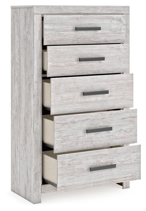 Cayboni Twin Panel Bed, Dresser, Mirror, Chest and Nightstand