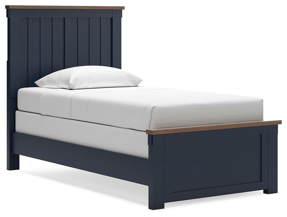 Landocken Twin Panel Bed, Dresser, Mirror and Nightstand