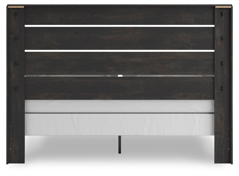 Hollivern King Panel Bed, Dresser, Mirror and Nightstand