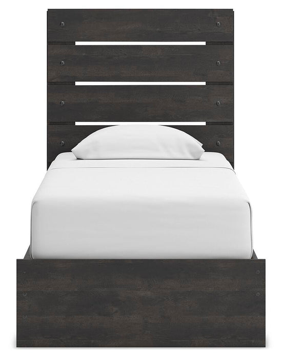 Hollivern Twin Panel Storage Bed, Dresser, Mirror, Chest and Nightstand