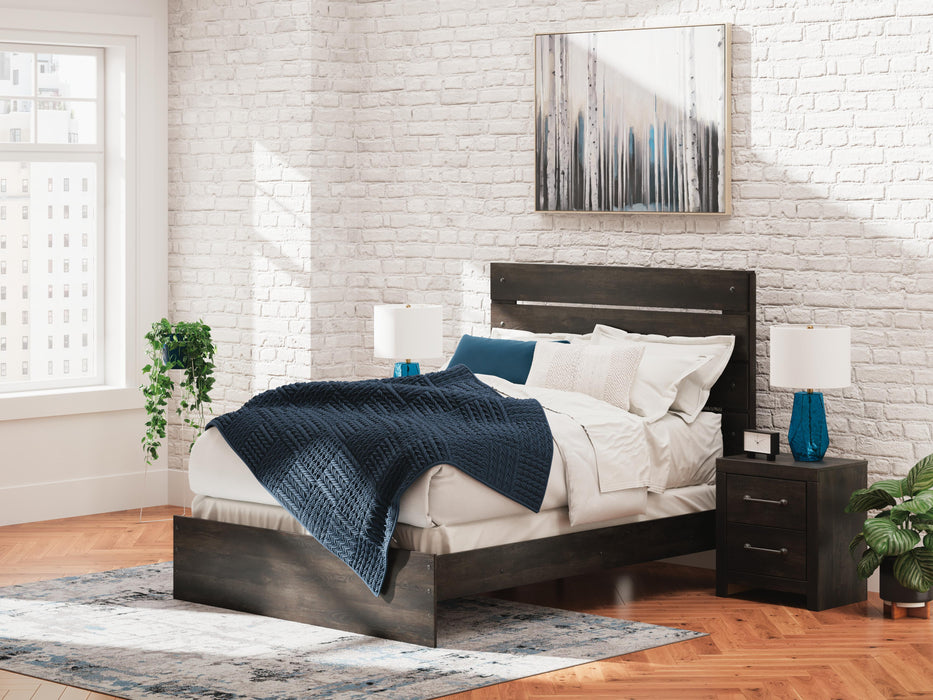 Hollivern Queen Panel Bed, Dresser, Mirror, Chest and Nightstand