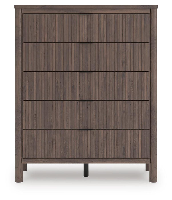 Pamytta King Panel Bed, Dresser, Mirror, Chest and Nightstand