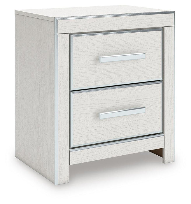 Zuraleus King Upholstered Panel Platform Bed, Dresser, Mirror and Nightstand