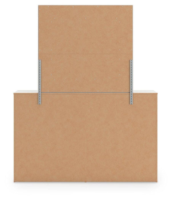 Zuraleus Queen Upholstered Panel Bed, Dresser and Mirror