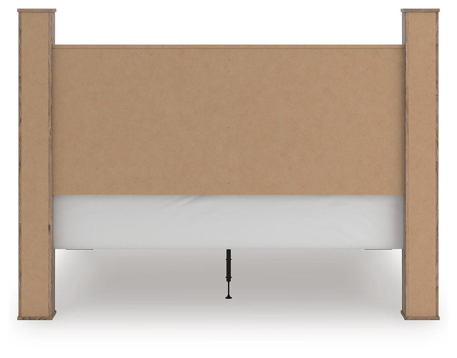 Rusticott King Poster Bed, Dresser and Mirror