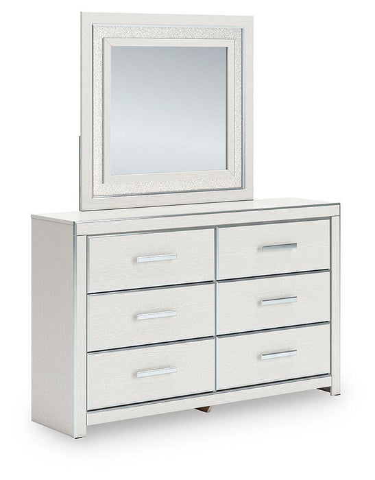 Zuraleus King Upholstered Panel Bed, Dresser, Mirror, Chest and Nightstand