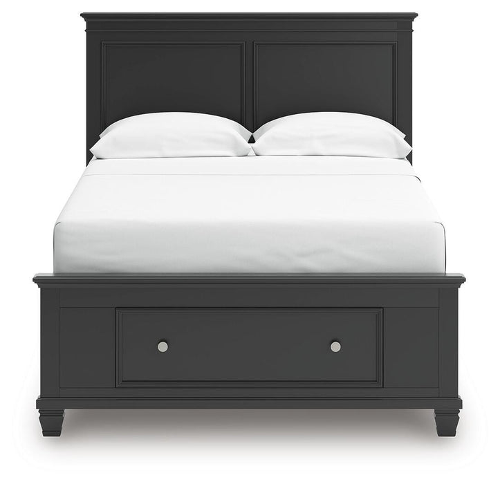 Lanolee Full Panel Storage Bed, Dresser, Mirror and Nightstand