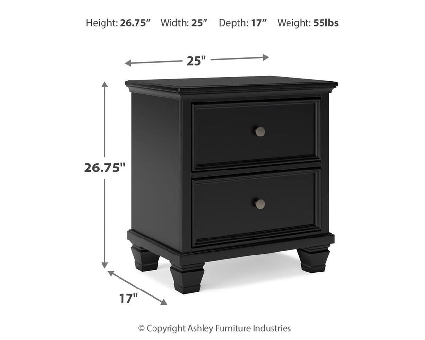 Lanolee Full Panel Storage Bed, Dresser, Mirror and Nightstand