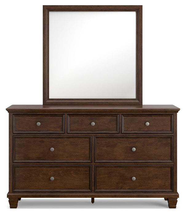 Danabrin California King Panel Storage Bed, Dresser and Mirror