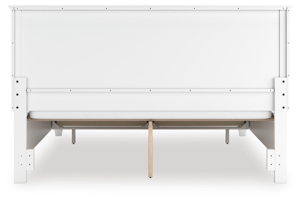 Fortman California King Panel Storage Bed, Dresser and Mirror