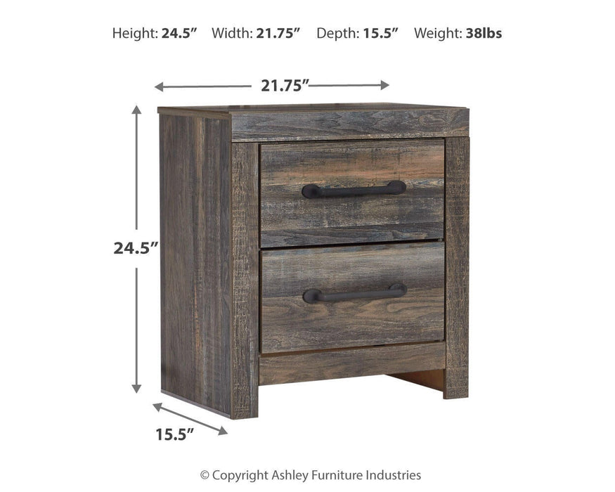 Drystan Two Drawer Night Stand