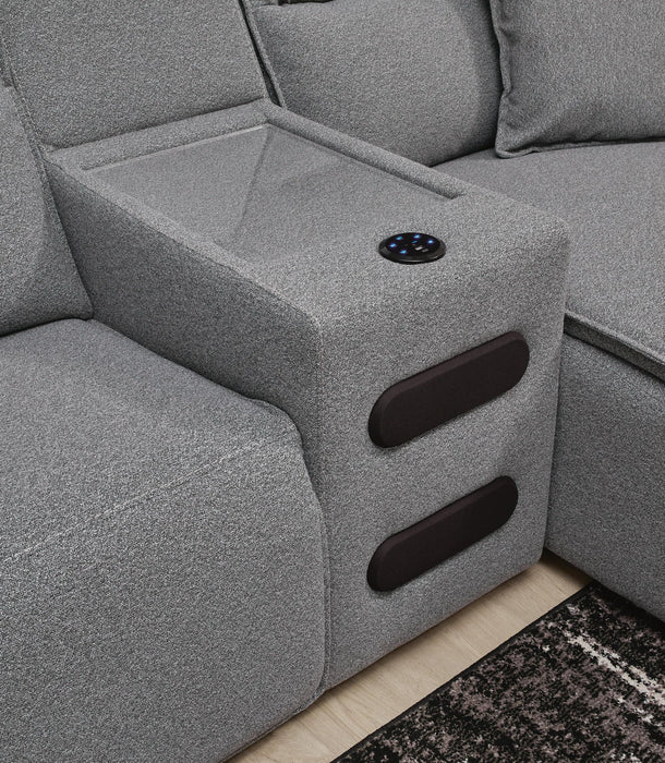 Modmax II 7-Piece Power Reclining Sectional with Chaise and Audio System