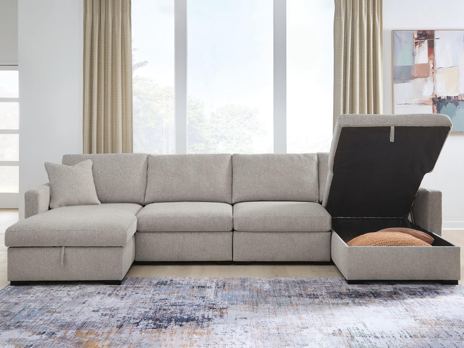 ModMax Luxe 4-Piece Double Storage Chaise Sectional