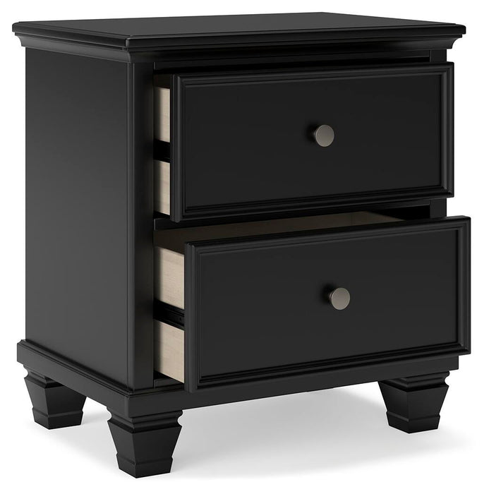 Lanolee Twin Panel Bed with Mirrored Dresser and Nightstand