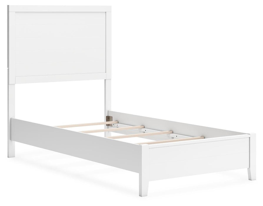 Binterglen Twin Panel Bed with Mirrored Dresser