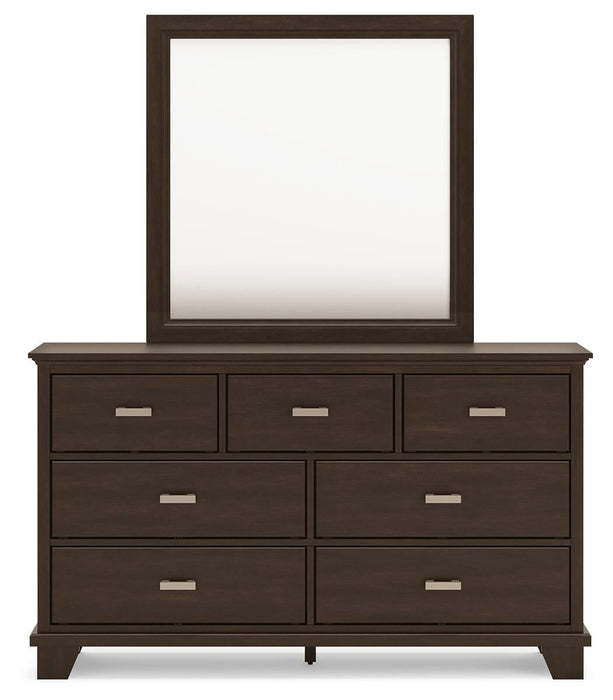 Covetown King Panel Bed, Dresser, Mirror, Chest and Nightstand