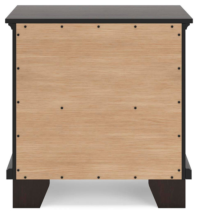 Covetown California King Panel Bed, Dresser, Mirror, Chest and Nightstand