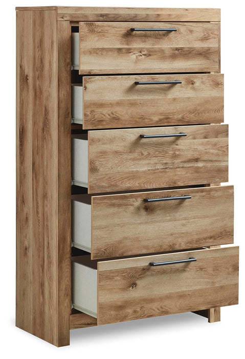 Hyanna Queen Panel Bed, Dresser, Mirror, Chest and Nightstand