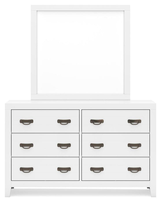 Binterglen King Panel Bed, Dresser, Mirror, Chest and Nightstand