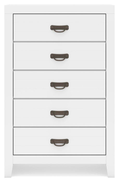 Binterglen King Panel Bed, Dresser, Mirror, Chest and Nightstand