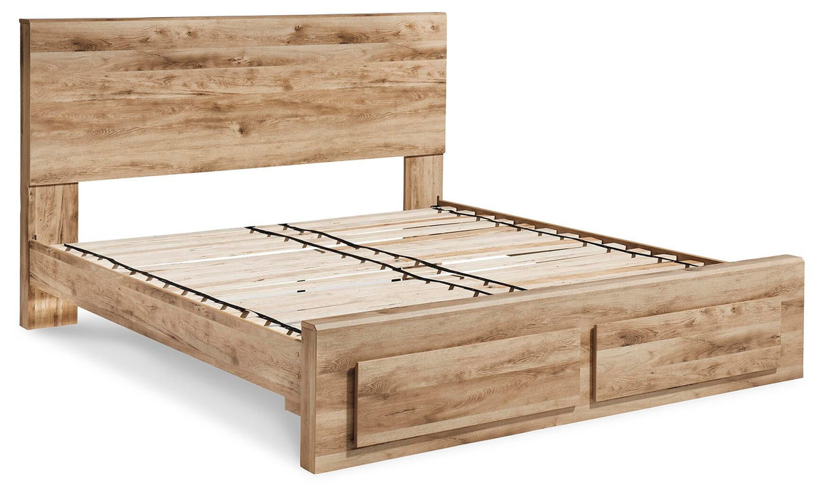 Hyanna Queen Panel Storage Bed, Dresser, Mirror and Nightstand