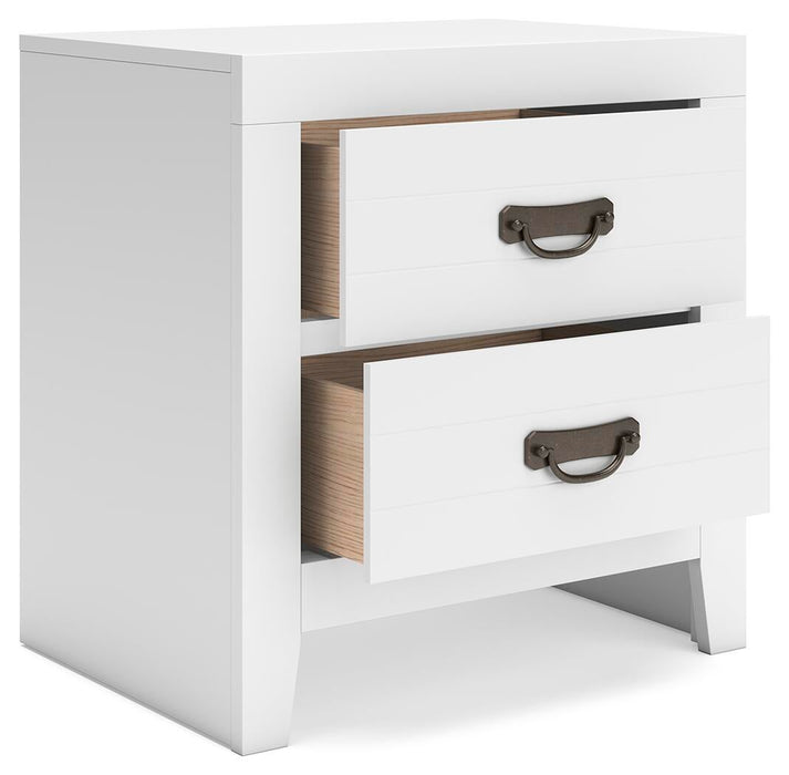 Binterglen California King Panel Bed, Dresser, Mirror, Chest and Nightstand