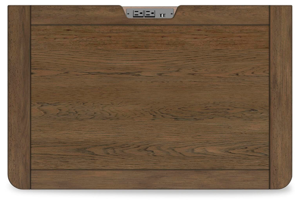 Cabalynn King Panel Bed with Storage with Mirrored Dresser and Nightstand