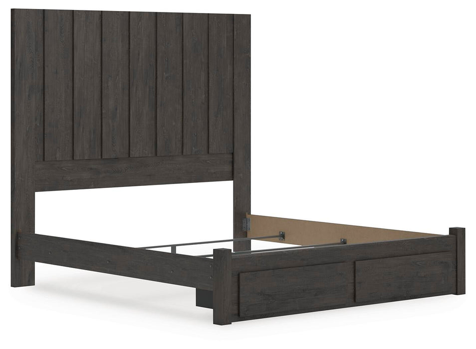 Parlayon King Panel Storage Bed, Dresser and Mirror
