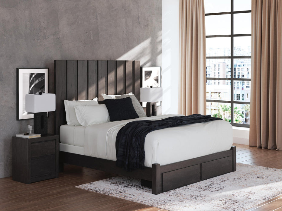 Parlayon King Panel Storage Bed, Dresser and Mirror