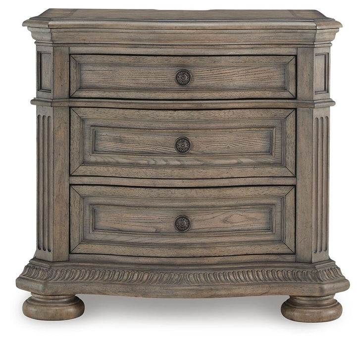 Ardenfield California King Upholstered Sleigh Bed, Dresser, Mirror, Chest and Nightstand